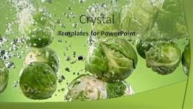  Presentation with brussels - Colorful slides enhanced with brussels-sprouts-falling-into-water backdrop and a yellow colored foreground