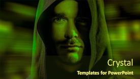  Presentation with fiction - PPT theme enhanced with brutal-man-with-a-brave background and a tawny brown colored foreground