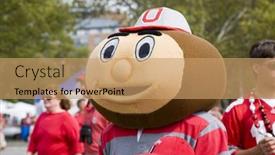  Presentation with mongolian state - Presentation theme with brutus-buckeye-ohio-state-mascot background and a coral colored foreground