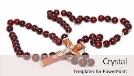  Presentation with rosary - Presentation theme enhanced with brwon - rosary macro background and a lemonade colored foreground