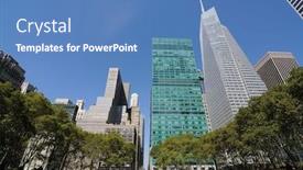  Presentation with taxi cabs new york city - Audience pleasing presentation theme consisting of bryant-park-in-new-york backdrop and a teal colored foreground