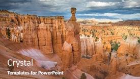  Presentation with utah - Beautiful presentation theme featuring bryce-canyon-national-park-utah backdrop and a tawny brown colored foreground
