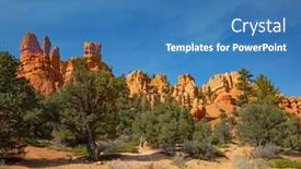  Presentation with utah - Presentation theme enhanced with bryce-canyon-national-park background and a teal colored foreground