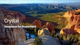  Presentation with national - Amazing PPT theme having bryce canyon national park backdrop and a tawny brown colored foreground