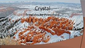  Presentation with panorama from bryce canyon national - Colorful presentation theme enhanced with bryce canyon panorama with snow backdrop and a light blue colored foreground