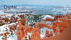  Presentation with winter blue - Audience pleasing slides consisting of bryce canyon panorama with snow backdrop and a light blue colored foreground