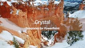  Presentation with panorama from bryce canyon national - Theme consisting of bryce canyon panorama with snow background and a red colored foreground