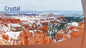  Presentation with panorama from bryce canyon national - Amazing theme having bryce canyon panorama with snow backdrop and a sky blue colored foreground