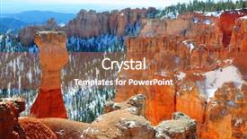 Presentation with winter - PPT theme featuring bryce canyon winter landscape background and a red colored foreground
