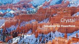  Presentation with season - Amazing presentation theme having bryce-canyon-with-snow backdrop and a red colored foreground