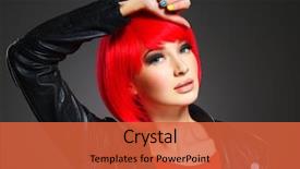  Presentation with bob hairstyle - PPT theme consisting of btob - closeup face of a beautiful background and a red colored foreground