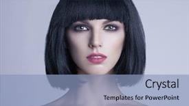  Presentation with bob hairstyle - PPT layouts featuring btob - fashion photo of beautiful elegant background and a light blue colored foreground