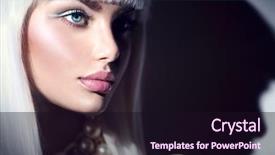  Presentation with bob hairstyle - Presentation theme consisting of btob - high fashion model girl portrait background and a wine colored foreground