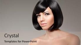  Presentation with bob hairstyle - Cool new presentation design with btob - stylish woman with a bob backdrop and a  colored foreground