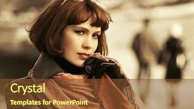  Presentation with black woman - Colorful theme enhanced with btob - young beautiful fashion woman walking backdrop and a tawny brown colored foreground