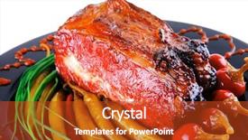  Presentation with roast beef - Cool new slide set with btoc - roast red beef meat bbq backdrop and a  colored foreground