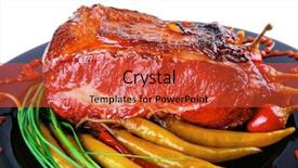  Presentation with roast beef - Amazing slides having btoc - roast red beef meat bbq backdrop and a  colored foreground