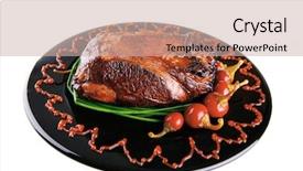  Presentation with red beet root - Beautiful slide set featuring btoc - roast red beef meat bbq backdrop and a  colored foreground