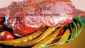  Presentation with roast sirloin beef - Amazing presentation theme having btoc - roast red beef meat bbq backdrop and a coral colored foreground