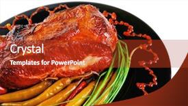  Presentation with roast sirloin beef - Cool new theme with btoc - roast red beef meat bbq backdrop and a  colored foreground