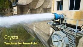  Presentation with valley dam - Slide set featuring bubal-dam-in-tena-valley background and a tawny brown colored foreground