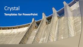  Presentation with valley dam - PPT theme enhanced with bubal-dam-in-tena-valley background and a ocean colored foreground