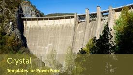  Presentation with valley dam - Slide set enhanced with bubal-dam-in-tena-valley background and a tawny brown colored foreground