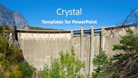  Presentation with valley dam - Colorful slide set enhanced with bubal-dam-in-tena-valley backdrop and a teal colored foreground