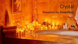  Presentation with bubble - Amazing presentation theme having bubble bath burning candel backdrop and a gold colored foreground