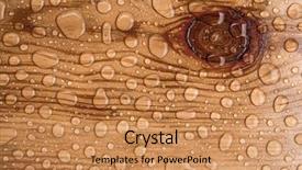 Presentation with water drop - Beautiful slides featuring water drop on a wooden background backdrop and a coral colored foreground