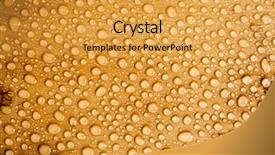  Presentation with drop - Amazing theme having water drop on a wooden background backdrop and a yellow colored foreground