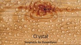  Presentation with drop - Colorful presentation design enhanced with water drop on a wooden backdrop and a coral colored foreground
