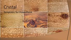  Presentation with water drop - Cool new theme with water drop on a wooden background backdrop and a coral colored foreground