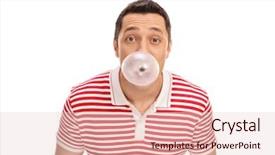  Presentation with chewing gum - Cool new PPT theme with bubble from a chewing gum backdrop and a lemonade colored foreground