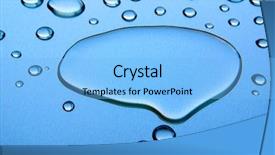  Presentation with balloons blue - Theme consisting of bubble made out of water background and a light blue colored foreground