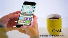  Presentation with video - Colorful presentation design enhanced with bubble map - illustration of various video backdrop and a gold colored foreground