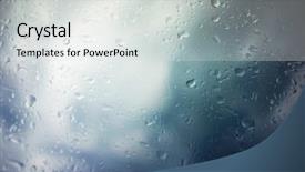  Presentation with abstract water drops - Colorful theme enhanced with bubble map - storm clouds background drops backdrop and a light gray colored foreground