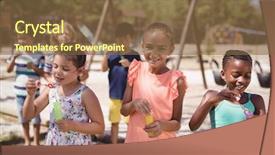  Presentation with ice bubble - Theme having bubble wand at school playground background and a  colored foreground