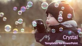  Presentation with bubble - Slides enhanced with bubble wand blowing soap bubbles background and a tawny brown colored foreground