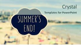  Presentation with abstract close up soap bubble - Amazing slide deck having bubble with the text summer backdrop and a soft green colored foreground