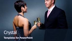  Presentation with champagne - Colorful PPT layouts enhanced with bubbles black - couple drinking champagne backdrop and a  colored foreground