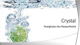  Presentation with blue water - Audience pleasing presentation theme consisting of bubbles forming in blue water backdrop and a white colored foreground