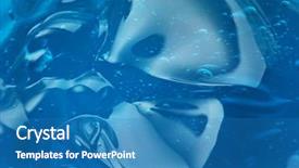  Presentation with blue line - PPT theme enhanced with bubbles in abstract blue gel background and a teal colored foreground