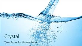  Presentation with mineral - Amazing PPT theme having bubbles in blue water backdrop and a arctic colored foreground