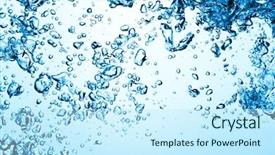  Presentation with mineral - Amazing presentation theme having bubbles in blue water backdrop and a  colored foreground