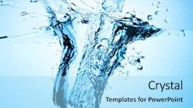  Presentation with mineral - Slides featuring bubbles in blue water background and a  colored foreground