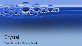  Presentation with liquid - Cool new presentation theme with chemistry backdrop design chemical - bubbles in liquid - abstract backdrop and a light blue colored foreground