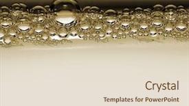  Presentation with liquid - Theme consisting of chemistry backdrop design chemical - bubbles in liquid - abstract background and a lemonade colored foreground