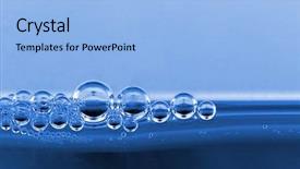  Presentation with liquid - Cool new presentation with cosmetic molecule - bubbles in liquid - abstract backdrop and a light blue colored foreground