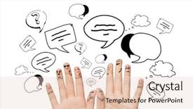  Presentation with family communication - Theme featuring bubbles smileys - communication family wedding people background and a lemonade colored foreground